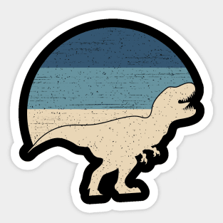 Dinosaur Vintage Sunset Sticker